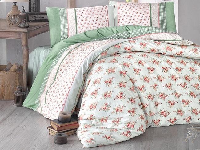 Постельное белье ALTINBASAK RANFORCE AHSEN зеленое 50х70 евро