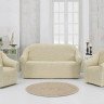 Набор чехлов без юбки на трехместный диван и два кресла BULSAN кремовый