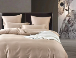 Постельное белье фланелевое из тенсела ASABELLA Теплый песок 50х70 (2шт) и 70х70 (2шт) семейное