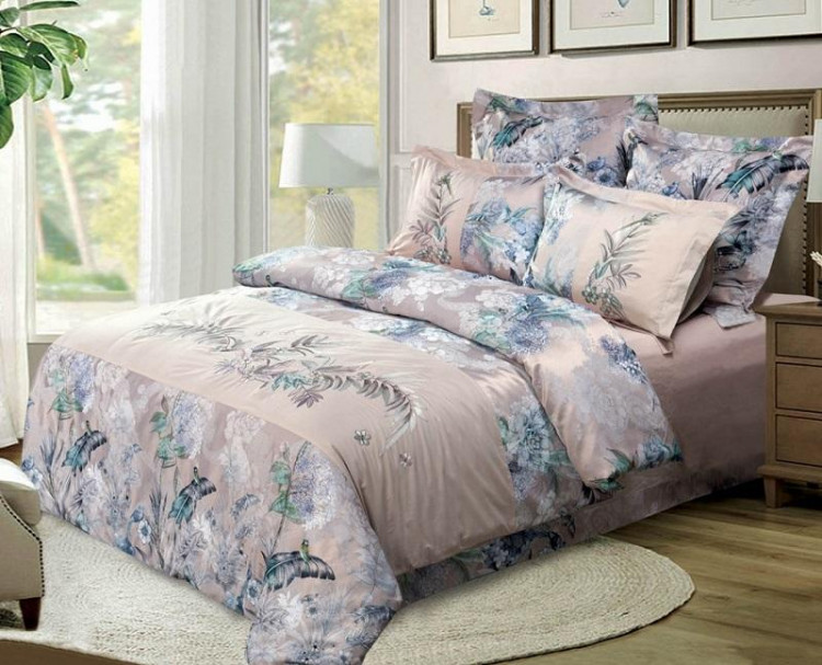 Постельное белье из сатина с вышивкой SAILID D-218-4 семейное