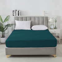 Простыня на резинке сатиновая TANGO Soho изумруд 160х200х30