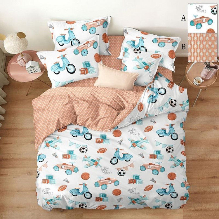 Постельное белье для малышей из поплина АЛЬВИТЕК ПДA-10-004 МОТО