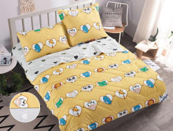 Постельное белье из микросатина с одеялом TANGO DE VERANO  Y-33 50х70 (1шт), 70х70 (1шт) 1,5-спальное