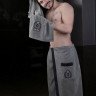 Набор мужской для ванной и сауны велюровый KARNA KORAL темно-серый