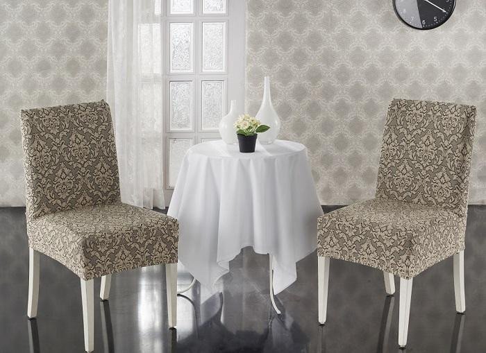 Набор чехлов на стулья KARNA MILANO бежевый (2шт)