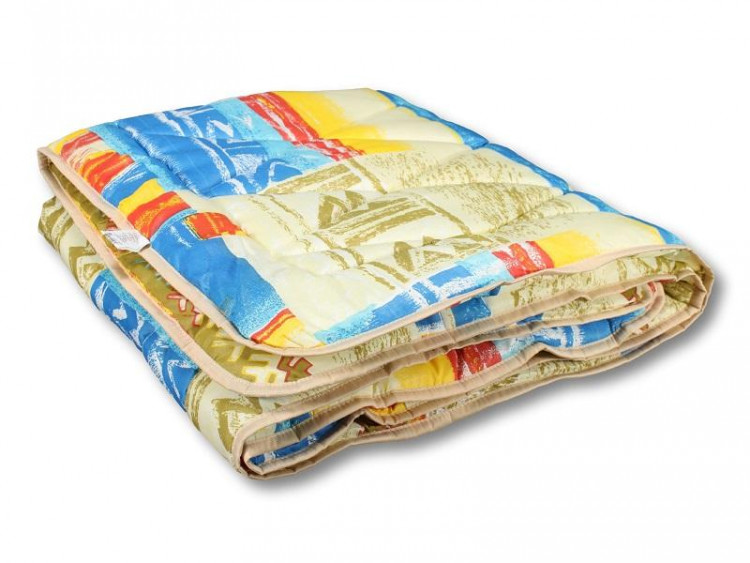Одеяло стеганое из овечьей шерсти АЛЬВИТЕК КОМФОРТ мультиколор 172x205 легкое