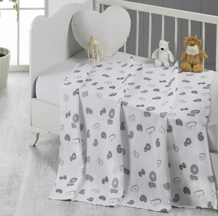 Пеленка детская муслиновая антибактериальная KARNA FERTELLI V2 120х120