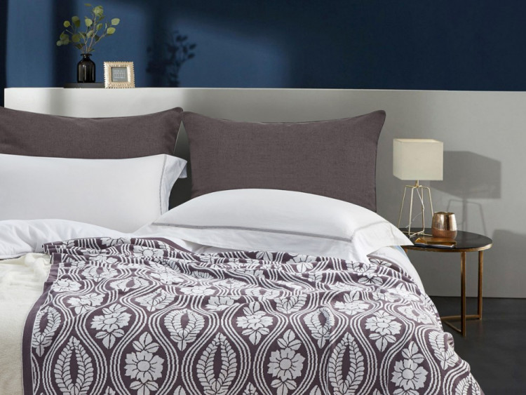 Плед хлопковый трикотажный ASABELLA B05 130х160