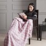 Плед хлопковый с акрилом KARNA ISABELLA розовый 130х150