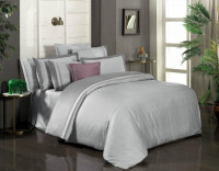 Постельное белье из сатина де люкс SAREV 300TC N235 GRAZ V1-GRI 50х70 (4шт), 40х40 (1шт) евро