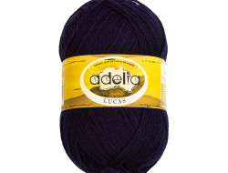 Пряжа ADELIA LUCAS №33 темно-синяя 70% шерсть, 30% акрил, 5 шт х 100 гр, 218 м +/- 10 м