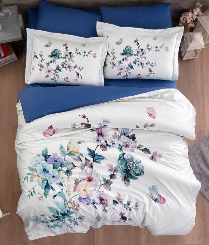 Постельное белье из 3D сатина KARVEN N035 MARTINA BLUE 50х70 (2шт), 70х70 (2шт) евро