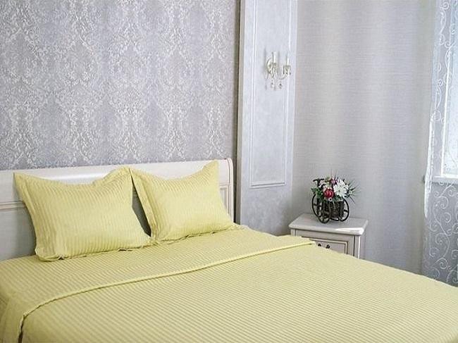 Постельное белье из страйп-сатина ET-204 бежевое евро