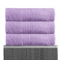 Полотенце махровое BAYRAMALY сиреневое 50х90