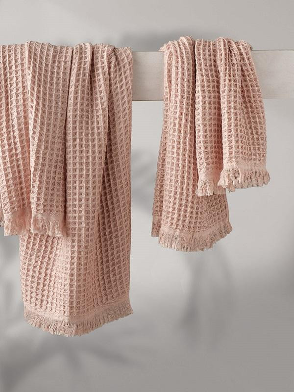 Полотенце вафельное KARNA GOFRE абрикосовое 70х140