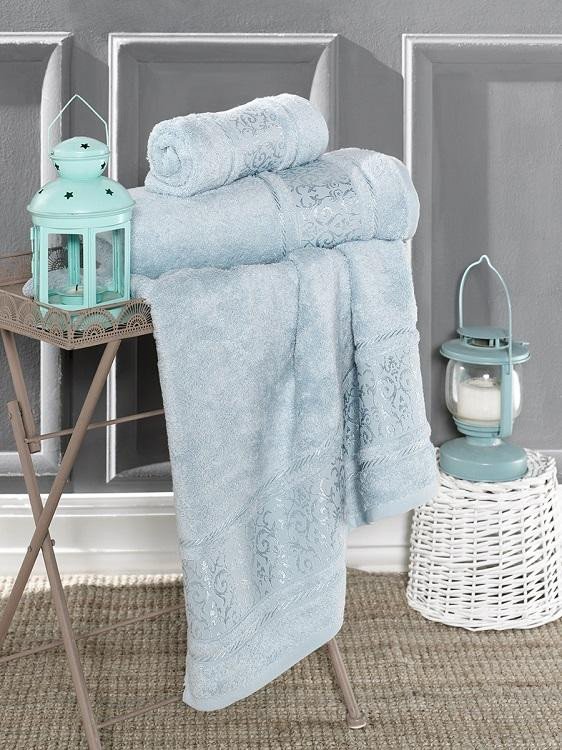 Полотенце бамбуковое с хлопком KARNA ARMOND ментол 90х150