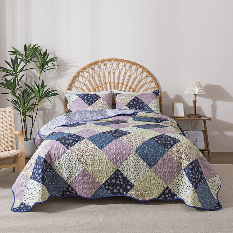 Покрывало с наволочками из полиэстера TANGO PATCHWORK PW444-99 230х250