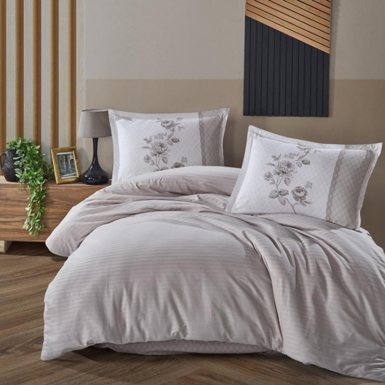 Постельное белье из DELUXE ранфорса KARVEN N029 SUAVE GREY V-6 50х70 (4шт) евро