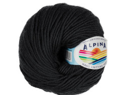 Пряжа ALPINA MARGO №02 черная 100% мериносовая шерсть 10 шт х 50 гр, 75 м +/- 4 м