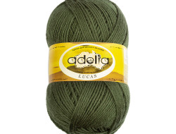 Пряжа ADELIA LUCAS №32 хаки 70% шерсть, 30% акрил, 5 шт х 100 гр, 218 м +/- 10 м