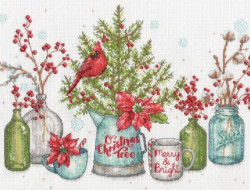 Набор для вышивания DIMENSIONS 70-08994 Птицы и ягоды 35,6 х 25,4 см