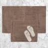 Набор ковриков для ванной хлопковый KARVEN KV424 EKOSE темно-бежевый 50х60 (1шт), 60х100 (1шт)