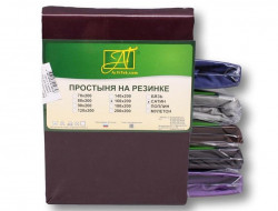 Простыня на резинке из сатина АЛЬВИТЕК черешня 200х200х25