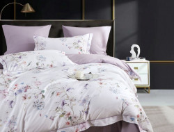 Постельное белье из египетского хлопка Premium ASABELLA Цветочный йогурт 50х70 (2шт) и 70х70 (2шт) евро