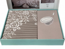 Постельное белье из ранфорса KARVEN N023/1 RUTE BEIGE V-1 50х70 (2шт) евро