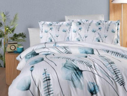 Постельное белье из страйп сатина с цветным принтом KARVEN N250-SB009 50х70 (2шт), 70х70 (2шт) евро