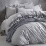 Постельное белье однотонное из ранфорса с покрывалом COTTON BOX NATURE серое евро