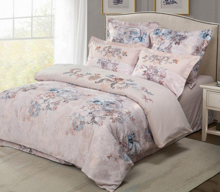 Постельное белье из сатина с вышивкой  SAILID D-213-2 2-спальное