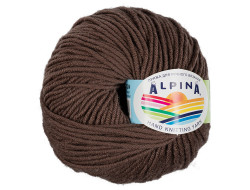 Пряжа ALPINA MARGO №03 темно-коричневая 100% мериносовая шерсть 10 шт х 50 гр, 75 м +/- 4 м