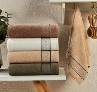 Набор полотенец махровых хлопковых KARVEN COTTON PENYE HS1004 SIDE 50х90 (4шт)