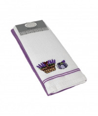 Набор кухонных полотенец хлопковых KARVEN HM770 ASKILI MUTFAK lila-beyaz V3 40х60 (2шт)