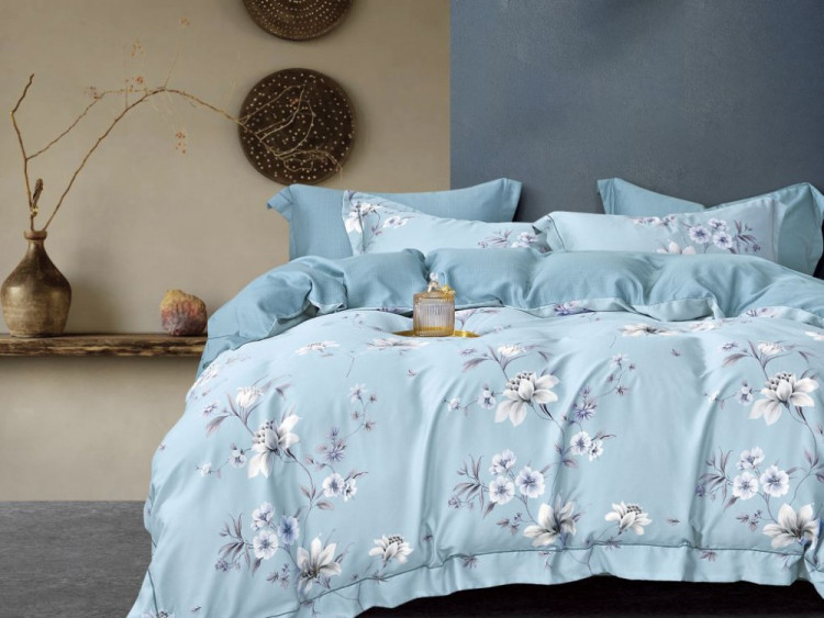 Постельное белье из тенсела ASABELLA 2086-7 50х70 (2шт) и 70х70 (2шт) семейное