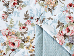 Постельное белье с летним одеялом из сатина ASABELLA 2141-OMP 50х70 (2шт) евро