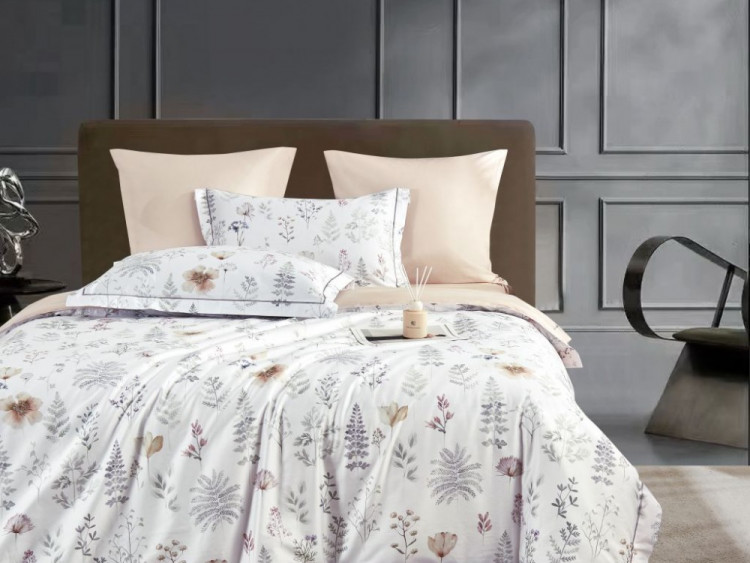 Постельное белье из египетского хлопка Premium ASABELLA 2180-6 50х70 (2шт) и 70х70 (2шт) евро