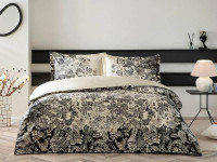 Постельное белье сатиновое TAC HAPPY DAY MONICA черное евро