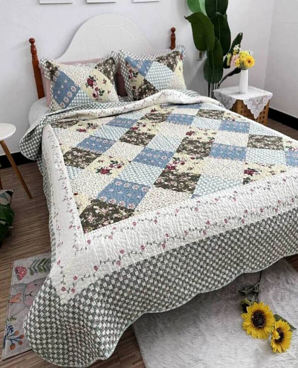 Покрывало с наволочками хлопковое TANGO PATCHWORK PW333-224 230х250