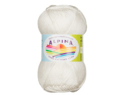 Пряжа ALPINA ORGANICA №01 белая 80% хлопок, 20% лен 10 шт х 50 гр, 170 м +/- 8 м