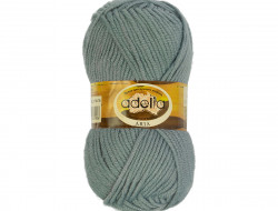 Пряжа ADELIA ARIA №16 серая 100% акрил, 5 шт х 100 гр, 100 м +/- 5 м