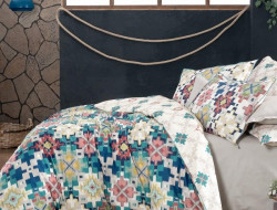 Постельное белье из поплина SAREV FANCY N193 CARDINAL V1-YESIL 50х70 (1шт) 1,5-спальное