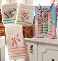 Набор кухонных полотенец САКУРА 40х60 (3шт)