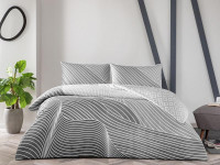Постельное белье из ранфорса TAC HAPPY DAY CRUMBLY серое евро