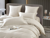 Постельное белье фланелевое из тенсела ASABELLA Взбитые сливки 50х70 (2шт) и 70х70 (2шт) семейное