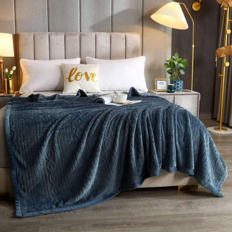 Плед однотонный из микрофибры CRISTELLE COLETA COL-09 230х250