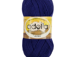 Пряжа ADELIA AURA №075 темно-синяя 100% акрил, 10 шт х 50 гр, 250 м +/- 5 м