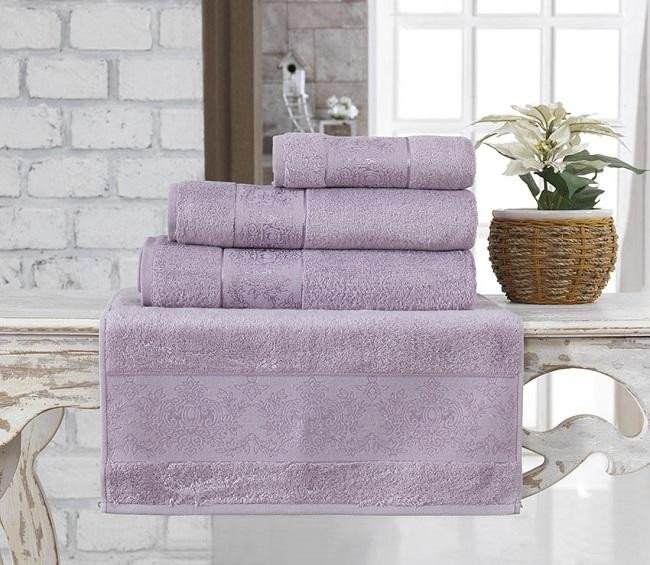 Полотенце бамбуковое KARNA PANDORA светлая лаванда 90х150