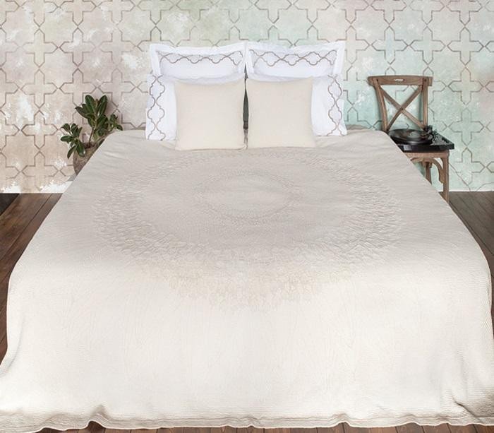 Покрывало хлопковое тонкое LUXBERRY VINCENT кремовое 220х240